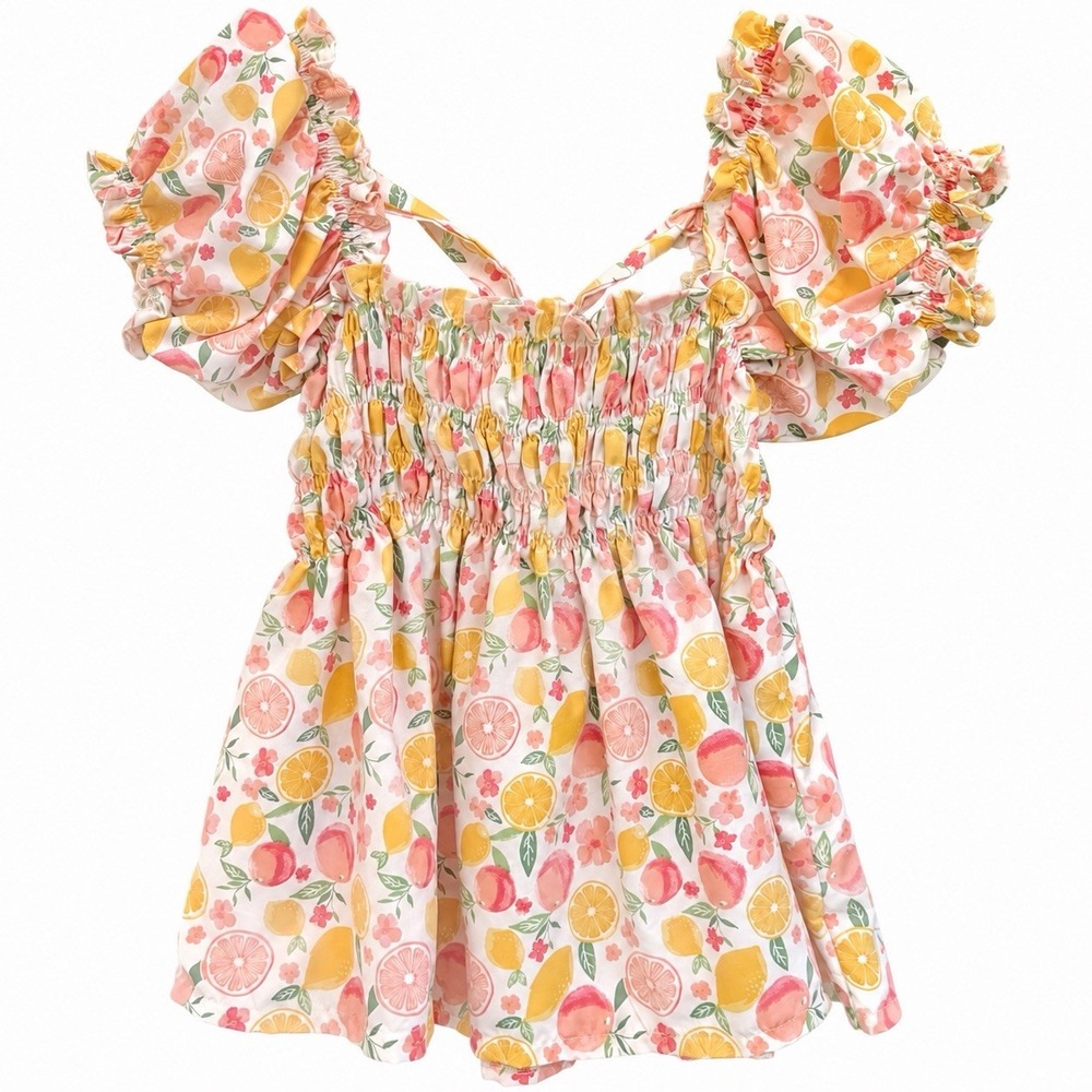 Brand New Handmade Upcycled Tropical Whimsy Cottagecore Shirt Size Xl Babydoll